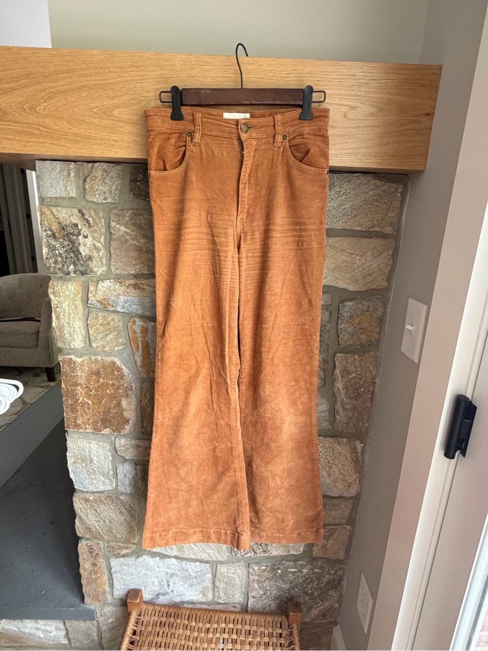 ROLLA'S Eastcoast Flare Corduroy Jeans in Caramel Burnt Orange